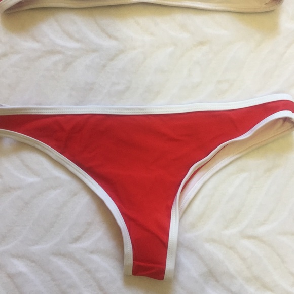 Red Bikini Halter Top Two-Piece Swimsuit - Picture 7 of 7